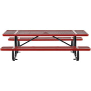 Global Industrial Red / Industrial / 96 inches x 30 inches x 29.5 inches Picnic Tables