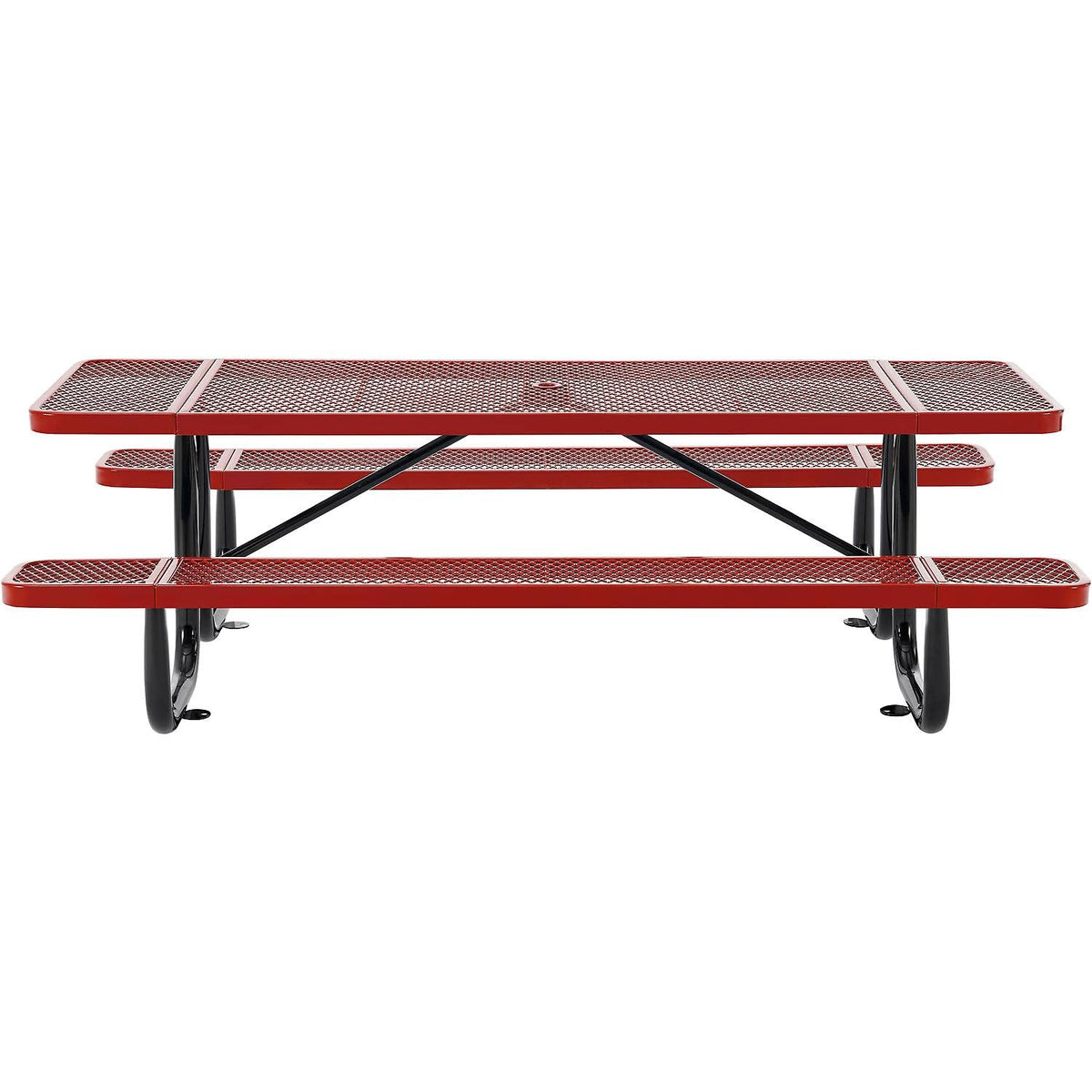 Global Industrial Red / Industrial / 96 inches x 30 inches x 29.5 inches Picnic Tables