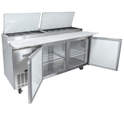 70 7/8" Pizza Prep Table w/Refrigerated Base by MOTAK – 75.59x37.01x45.67, In Description, Check Images, Model MPR-70-X