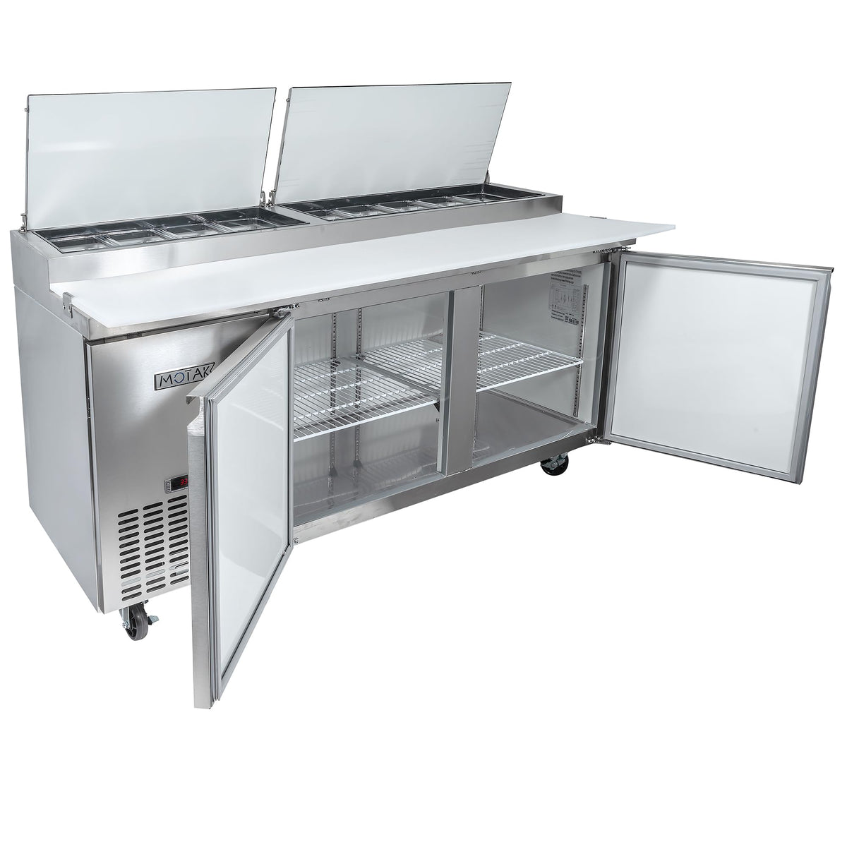 70 7/8" Pizza Prep Table w/Refrigerated Base by MOTAK – 75.59x37.01x45.67, In Description, Check Images, Model MPR-70-X