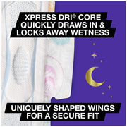 AllNighter Ultra Thin Overnight Pads with Wings by U by Kotex – 28 Count (Pack of 1), Cotton, Model 062920