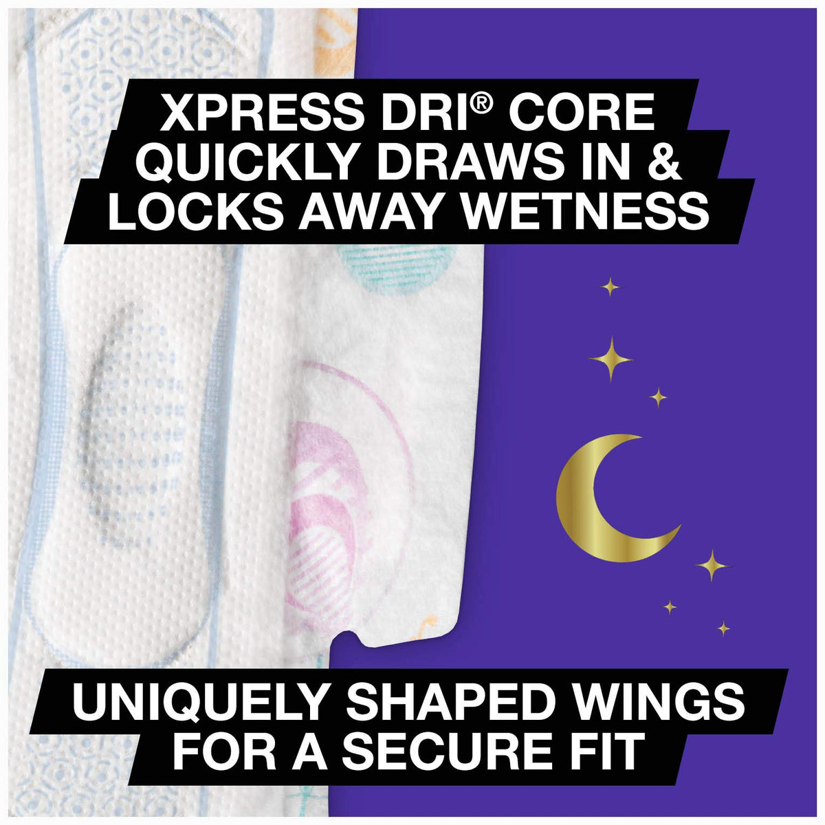 AllNighter Ultra Thin Overnight Pads with Wings by U by Kotex – 28 Count (Pack of 1), Cotton, Model 062920