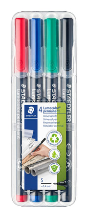 Permanent Markers () by STAEDTLER – 1 Count (Pack of 1), Plastic, Assorted, Model STD313WP4A6