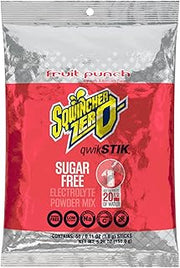 Sqwincher Qwik Stick .11 Ounce Powder Concentrate Sticks Fruit Punch Lite Electrolyte Drink - Yields 20 Ounces (50 Each Per Package)
