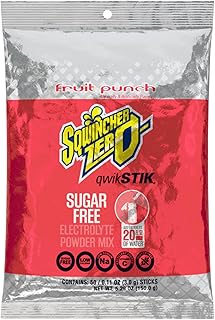 Sqwincher Qwik Stick .11 Ounce Powder Concentrate Sticks Fruit Punch Lite Electrolyte Drink - Yields 20 Ounces (50 Each Per Package)
