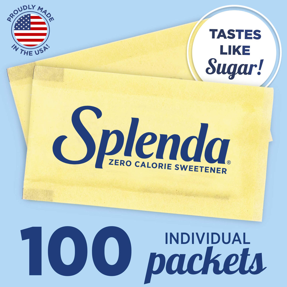 Sweetener Packets by SPLENDA – 100 Count (Pack of 2), Pack of 2