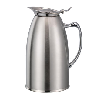Water Pitcher by Service Ideas – 20.3 Ounces, 0.6 liters, Stainless Steel, Satin, Model WP6SA