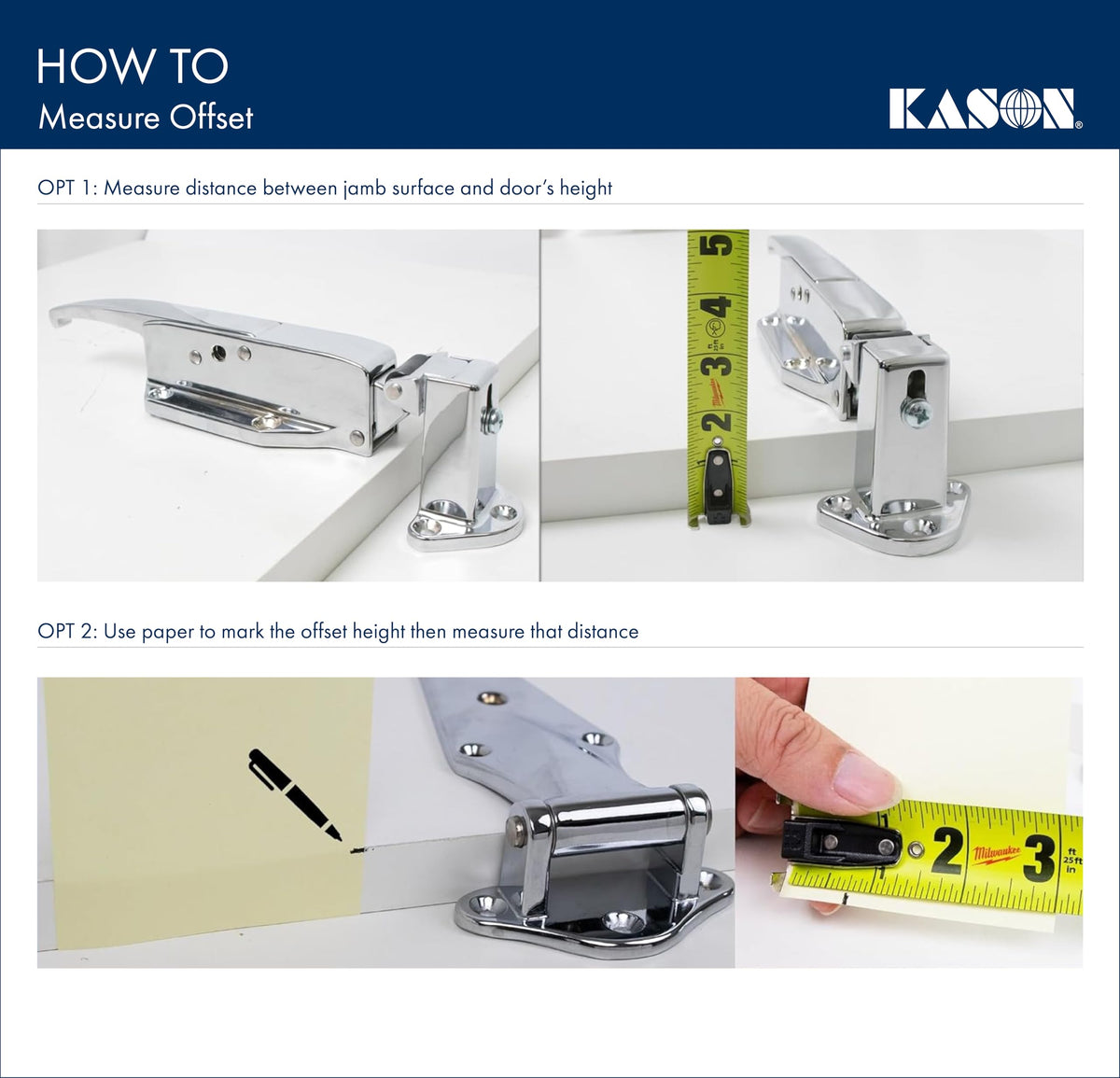 Heavy Duty Double Knuckle Hinge (11241000004) by Kason – Zinc, Chrome