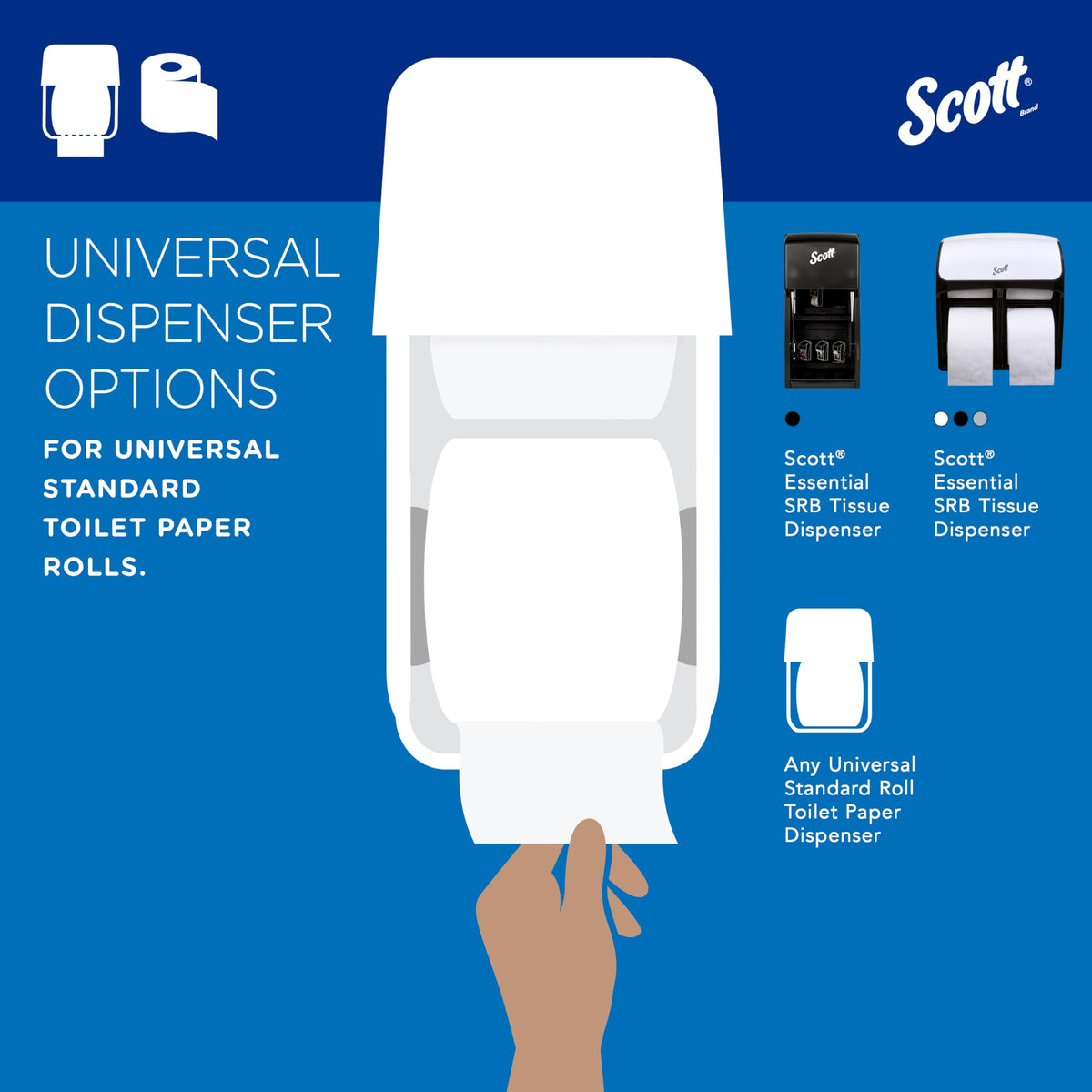 Scott Professional White / 550 Sheet (Pack of 80) / 80 Rolls Paper & Plastic