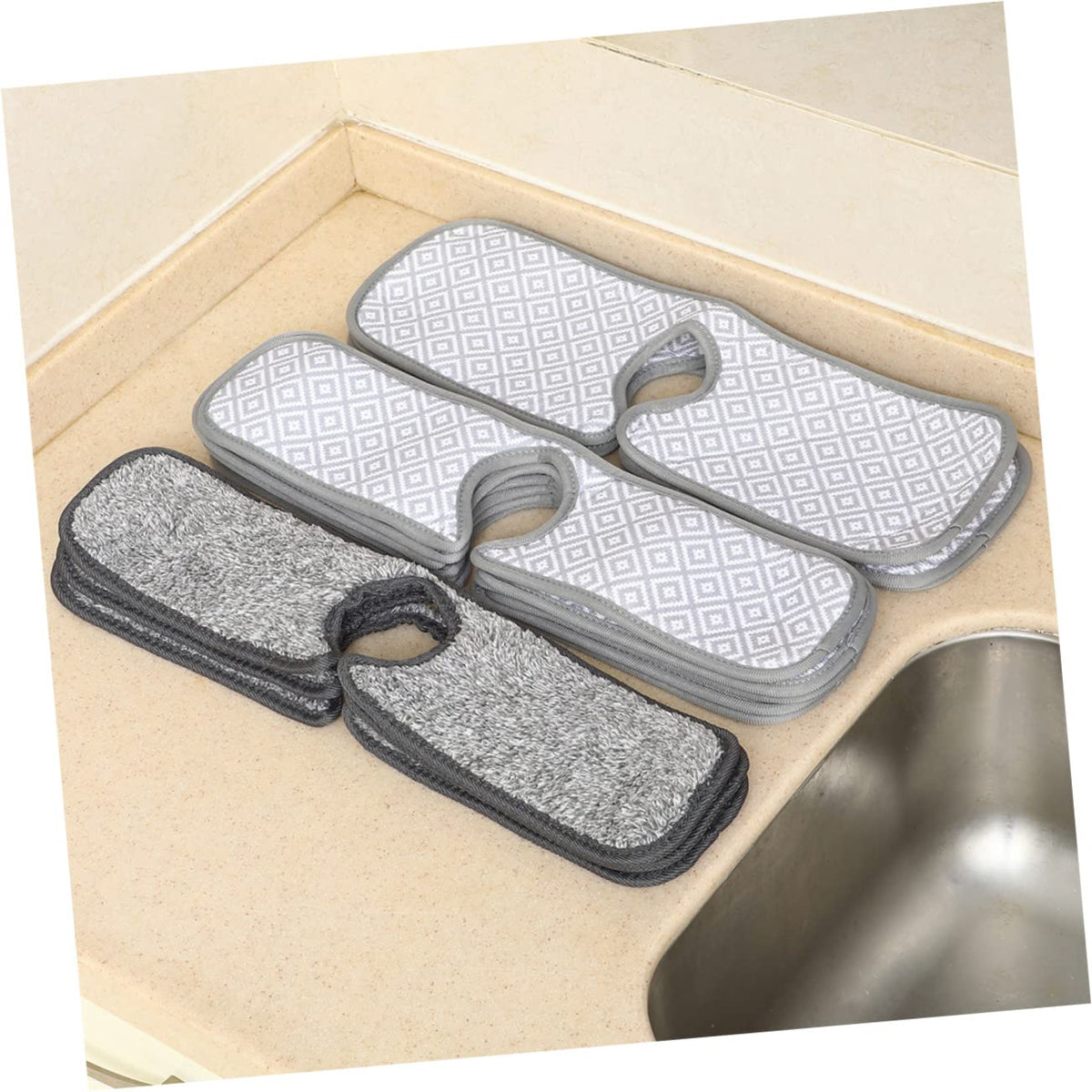 Faucet Absorbent Mat for Kitchen Sink Splash Guard with Coral Fleece by STOBAZA – 18.1" x 3.9", Fiber, coral fleece, Assorted Color, Model 30A007VLWD02L