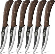 Steak Knives Set of 6, Sharp 4.5" Non Serrated Steak Knife Set