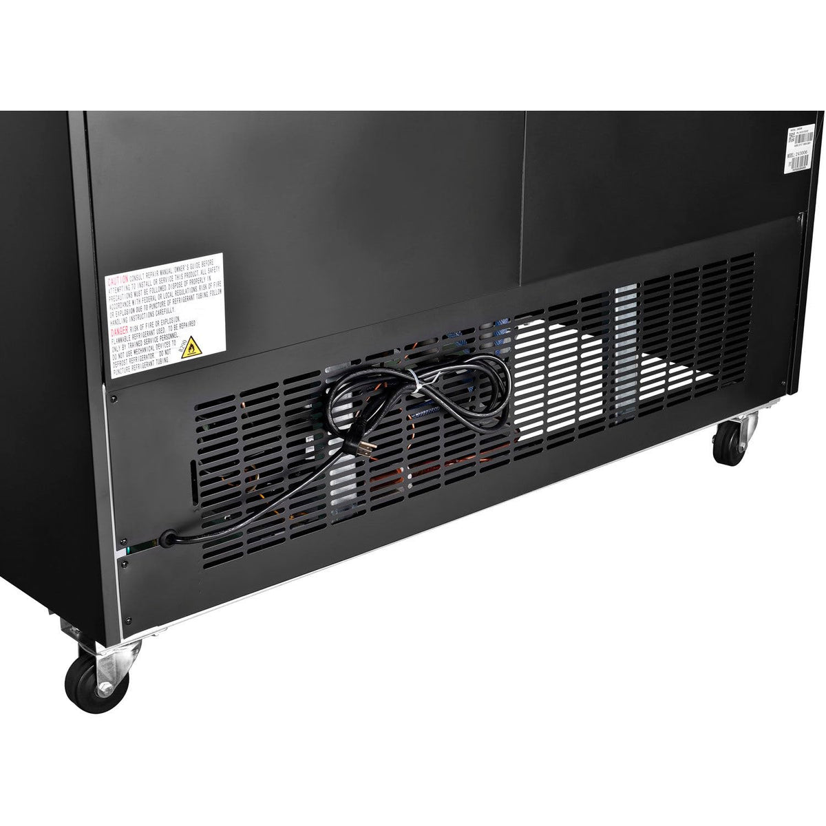Merchandiser Display Refrigerator by Nexel – 31.9"L x 53.1"W x 84.4"H, 45.0 cubic_feet, Coated Steel, Black, Model G1.2YBM2F-HC (Sliding Door)