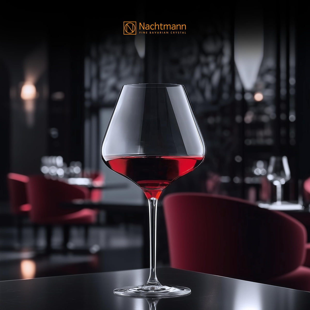 ViNOVA Red Wine Balloon Glass by Nachtmann – 4 Count (Pack of 1), 28.4 fluid_ounces, Glass, Clear, Pack of 4