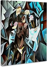 3dRose Three Men Playing Cards Geometric Art After Rockline Museum Grade Canvas Wrap 16x20