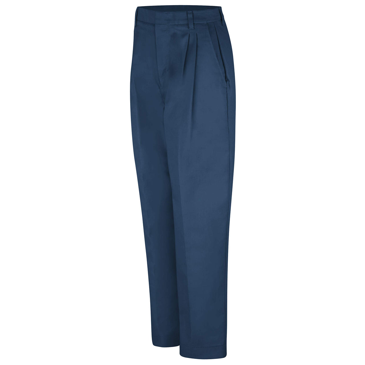 Women's Pleated Twill Slacks by Red Kap – Polyester, Navy, Model PT39NV 08 28