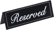 CAL-MIL 285 Reserved Vinyl Tent Sign, Black, 4" x 5.5"