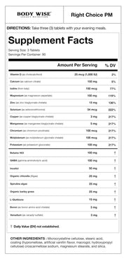 Body Wise AM & PM® Daily Vitamin System | Day & Night Wellness Formula for Energy by Body Wise International – 90 Count (Pack of 1), Model Right Choice Am And Pm