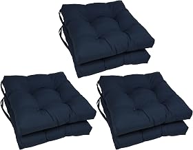 Blazing Needles 16-inch Square Indoor Chair Cushions (Set of 2, 4, or 6) - 16" x 16" Navy Set of 6
