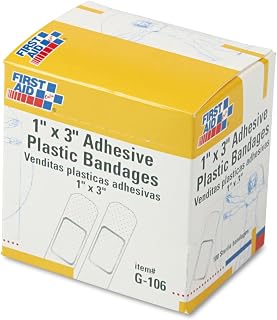 First Aid Only 1 Inch x 3 Inch Bandages - Plastic (Package of 8) - G106 - G106