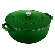 Cast Iron Essential French Oven by STAUB – 5-qt, 5 quarts, Cast Iron, Basil, Model 1032332
