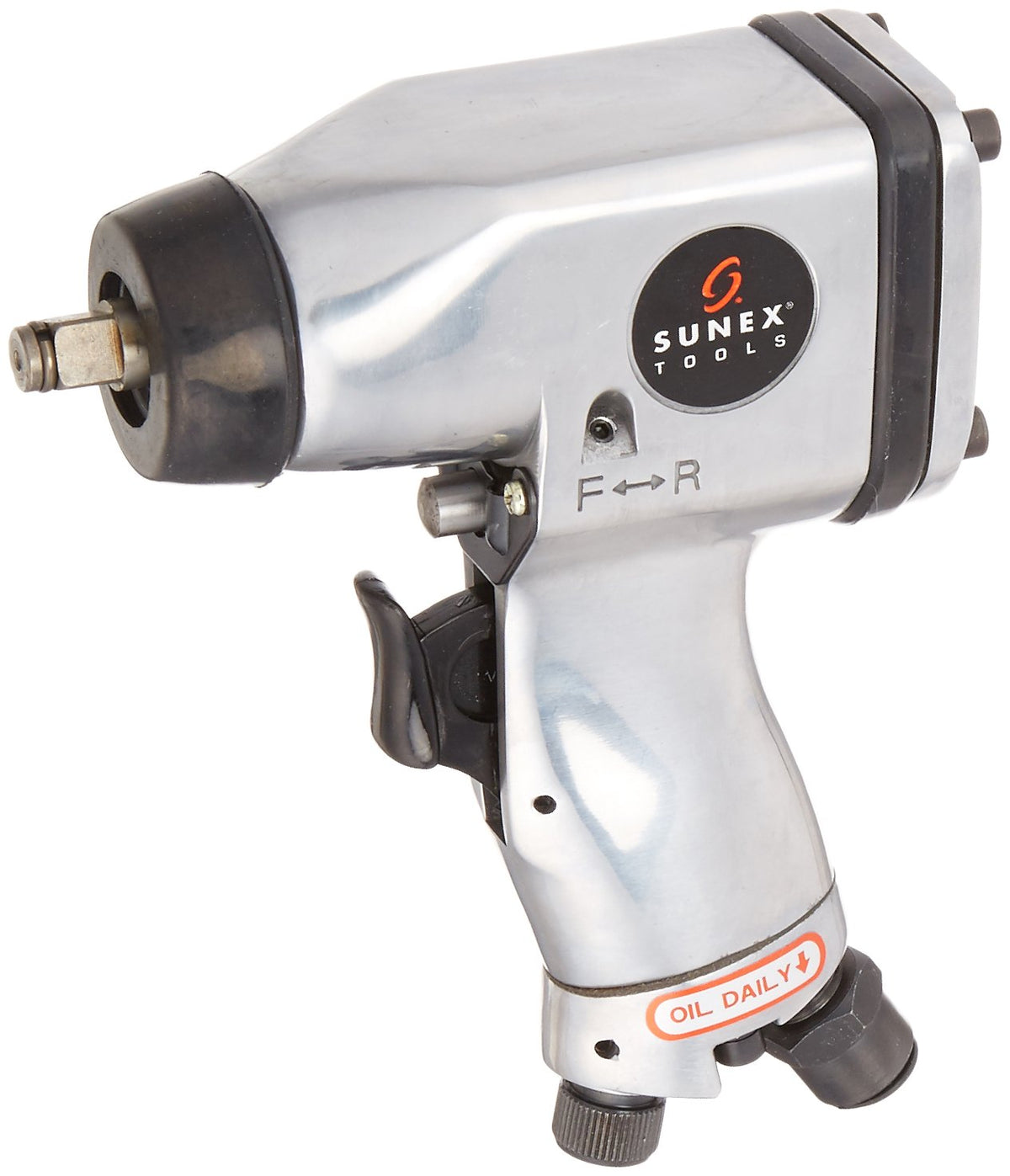 Sunex 3/8-Inch Heavy Duty Impact Wrench by Sunex Tools – Pistol Grip Impact Wrench, Metal, Polished Aluminum, Model SX821A