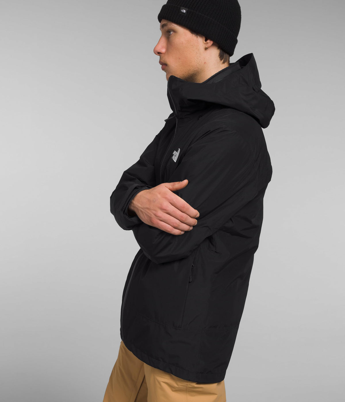 Men’s ThermoBall Eco Snow Triclimate Waterproof Insulated Ski Jacket by The North Face – Large, 100% Recycled Nylon, Tnf Black, Model NF0A7WYE