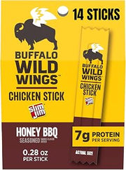 Slim Jim Chicken Jerky Sticks Buffalo Wild Wings Honey BBQ 0.28oz 14ct 7pk