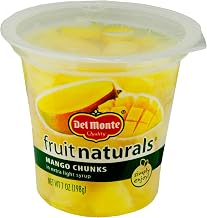Del Monte Fruit Naturals Mango Chunks in Extra Light Syrup, 7 Ounce Cup - 12 per case.