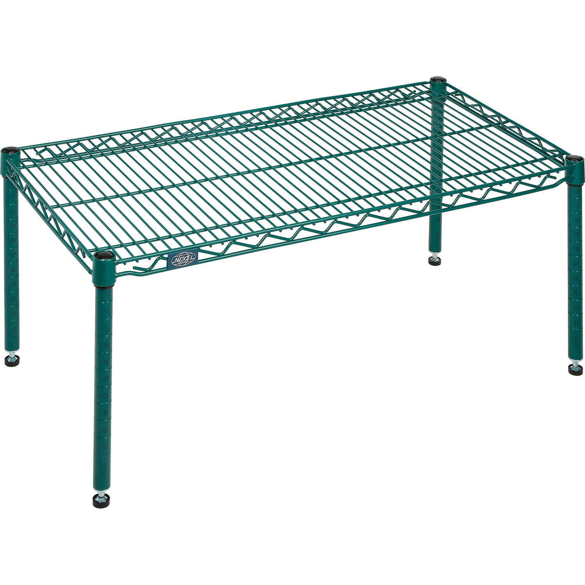 Poly-Green Wire Dunnage Rack by Nexel – 36" W x 18" L x 14" H, Wire, Green, Model P1836G