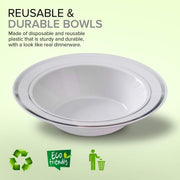 Stock Your Home Silver / 50 Pack / Formal Bowls
