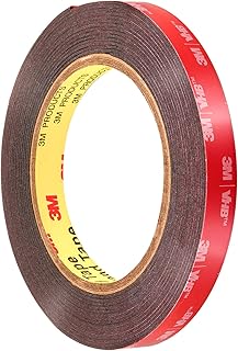 3M Genuine 1/2" (12mm) x 15 Ft VHB Double Sided Foam Adhesive Tape 5952 Grey Automotive Mounting Very High Bond Strong Industrial Grade (1/2" (w) x 15 ft)