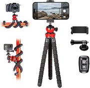 SUNPAK Gripper Flexible Tabletop and Handheld Camera Tripod with Remote | Rugged foam legs wrap around objects. Supports compact cameras, smartphones & GoPros. Includes 30ft Bluetooth remote.