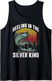 Reeling In The Silver King Tarpon Fisherman Tank Top