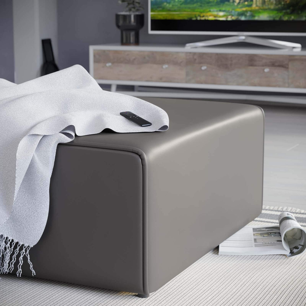 Modway Grey / Ottoman / 1 Ottomans