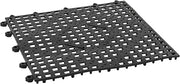Winco Interlocking Bar Mat, 12 by 12-Inch, Dark Smoke,Black,Medium | Dishwasher safe, Interlocking design, Foodservice