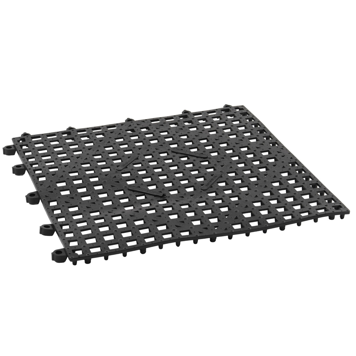 Interlocking Bar Mat by Winco – Medium, Plastic, Dark Smoke, Pack of 24, Model BML-12K
