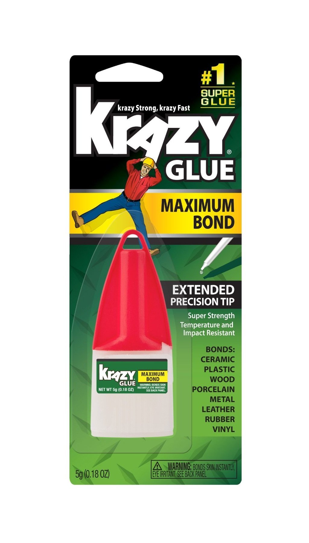 Krazy Glue Mini Advanced Precision Applicator – 5 grams, Clear, Pack of 4, Model KG48348MR