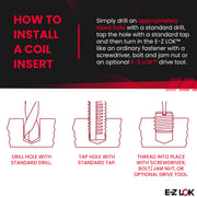 E-Z LOK #10-24 IT, 3/8"-16 ET, 0.406" L / Pack of 5 / Red Thread Locking Inserts
