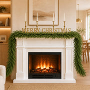 ZUKONROS Norfolk Pine Garland, 6FT Artificial Evergreen, Green 2 Pack