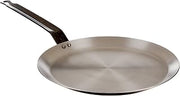 PADERNO World Cuisine Blue Carbon Steel Crepe Pan / 10 1/4" Induction Ready Pancake Pan