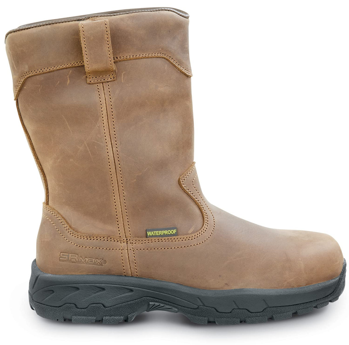 Unisex Brown MaxTRAX Composite Toe WP SRO Wellington 10.0 M by SR Max – 10, Rubber, Brown, Model Beaumont