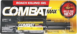 Combat Max 12 Month Roach Killing Bait, Small Roach Bait Station, Child-Resistant (1 Syringe (1.05 Ounces))