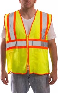 TINGLEY Rubber V70642 Class 2 Mesh Safety Vest, Small/Medium, Lime Green | ANSI/ISEA 107 Type R Class 2 compliant vest for high-visibility, 100% polyester mesh, Zipper closure, Work Utility