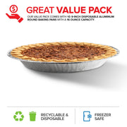 Stock Your Home 50 Pack (9 Inch) / Silver / 50 Pack Pie Pans