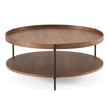 Savoy - Modern Walnut Large Coffee Table by Limari Home – Iron, Walnut, Model LIM-82100