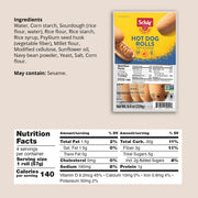Schär Hot Dog buns / 4 pack Hamburger Buns