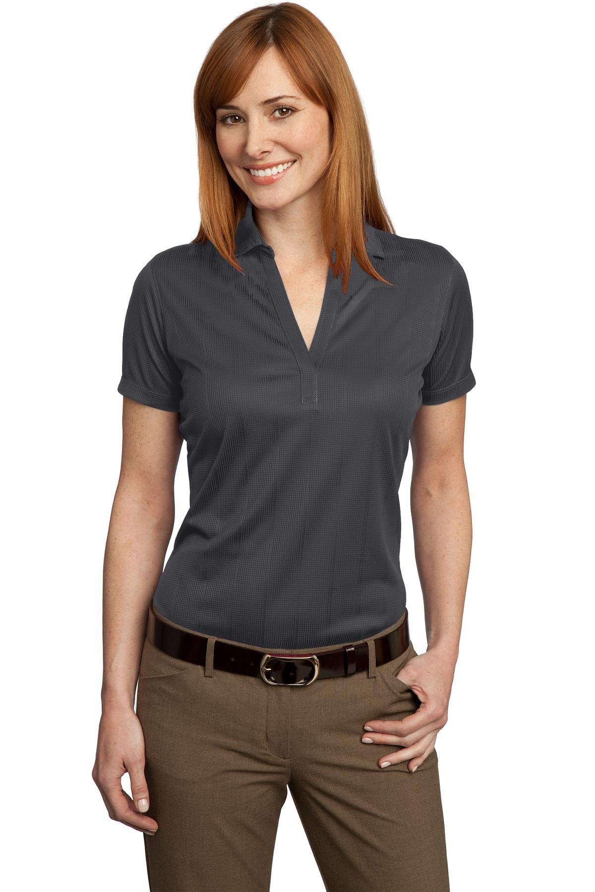 Women's Performance Jacquard Polo Grey Smoke by Port Authority – XX-Large, Polyester, Grey Smoke, Model SNM-929391