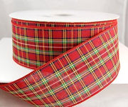 Reliant Ribbon Tradition Plaid Value Wired Edge Ribbon, 2-1/2 Inch X 50 Yards, Multi