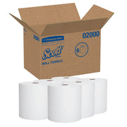 Scott Paper Towel Hardwound Roll 1 Case(s) by Scott Professional – 6 Rolls (6 Sheets each), Paper, white, Pack of 6, Model 02000