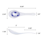 Lotus melamine dinnerware collection 2 1/2 oz by Thunder Group – Melamine, White Blue, Model 7007B